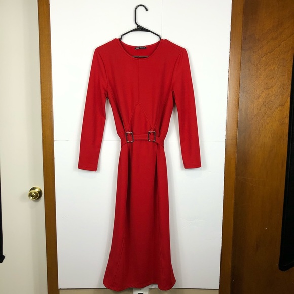 Zara Dresses & Skirts - 3/$30 Zara Cherry Red Maxi Dress Sz S